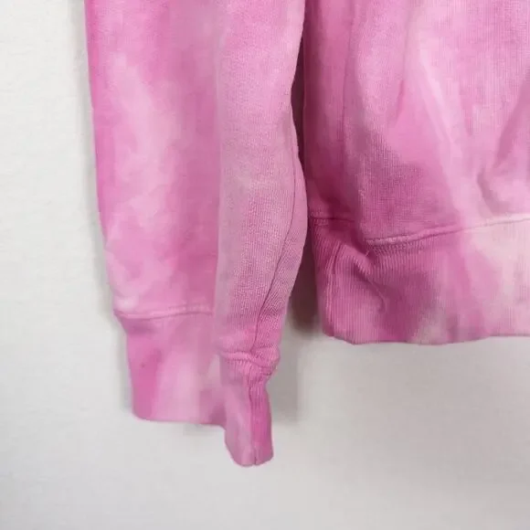 Sporty & Rich Pink & White Tie Dye Long Sleeve Sweatshirt - Picture 5 of 7